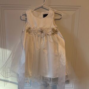 Chantilly Place Elegant White Flower Girl Dress
